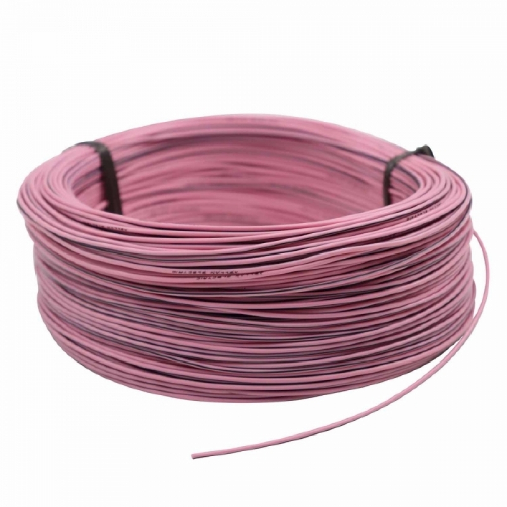 100m Cabo Flex. Automotivo 0.50mm Rosa e Preto - Cód.9259