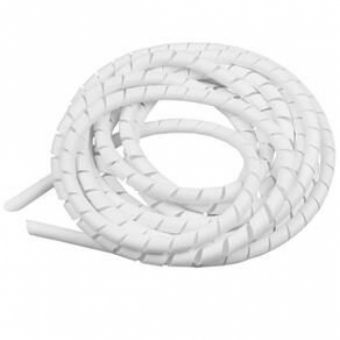 5 Metros de Organizador de Fios Espiral Branco 5/8- Cód.7392