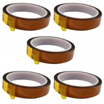 5 Fitas Kapton de Poliamida Alta Temperatura - Cód.8148
